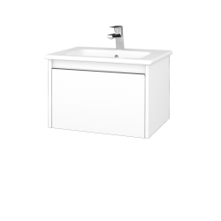 Dřevojas - Umyvadlová skříňka BONO SZZ 60 (umyvadlo Euphoria) - N01 Bílá lesk / Úchytka T34 / N01 Bílá lesk (203498K)