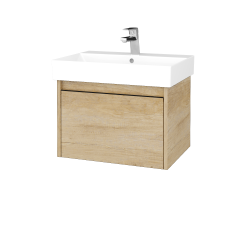 Dřevojas - Umyvadlová skříňka BONO SZZ 60 (umyvadlo Glance) - D15 Nebraska / Úchytka T33 - černá mat / D15 Nebraska (277406J)