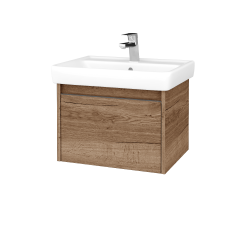 Dřevojas - Umyvadlová skříňka BONO SZZ 60 (umyvadlo Q) - D21 Tobacco / Úchytka T34 / D21 Tobacco (348588K)