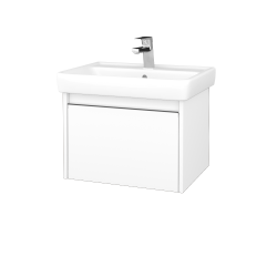 Dřevojas - Umyvadlová skříňka BONO SZZ 60 (umyvadlo Q) - N01 Bílá lesk / Úchytka T34 - nerez / N01 Bílá lesk (203221K)