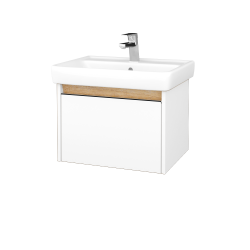 Dřevojas - Umyvadlová skříňka BONO SZZ 60 (umyvadlo Q) - N09 Bílá mat / Úchytka T33 / N09 Bílá mat (203245J)