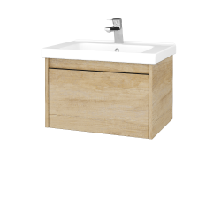 Dřevojas - Umyvadlová skříňka BONO SZZ 65 (umyvadlo Harmonia) - D15 Nebraska / Úchytka T33 - černá mat / D15 Nebraska (203993J)