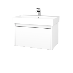 Dřevojas - Umyvadlová skříňka BONO SZZ 70 (umyvadlo Glance) - N01 Bílá lesk / Úchytka T34 - nerez / N01 Bílá lesk (277505K)