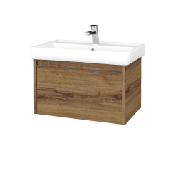 Dřevojas - Umyvadlová skříňka BONO SZZ 70 (umyvadlo Q) - D27 Cognac / Úchytka T34 - nerez / D27 Cognac (448868K)