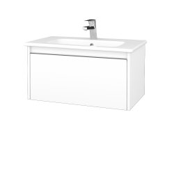 Dřevojas - Umyvadlová skříňka BONO SZZ 80 (umyvadlo Euphoria) - N01 Bílá lesk / Úchytka T34 - nerez / N01 Bílá lesk (203580K)