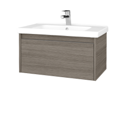 Dřevojas - Umyvadlová skříňka BONO SZZ 80 (umyvadlo Harmonia) - D03 Cafe / Úchytka T34 - nerez / D03 Cafe (204068K)