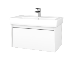 Dřevojas - Umyvadlová skříňka BONO SZZ 80 (umyvadlo Q) - N01 Bílá lesk / Úchytka T34 - nerez / N01 Bílá lesk (203405K)