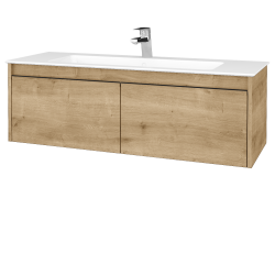 Dřevojas - Umyvadlová skříňka BONO SZZ2 120 (umyvadlo Pura) - D09 Arlington / Úchytka T33 - černá mat / D09 Arlington (402983J)