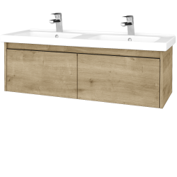 Dřevojas - Umyvadlová skříňka BONO SZZ2 125 (dvojumyvadlo Harmonia) - D09 Arlington / Úchytka T33 - černá mat / D09 Arlington (204266J)