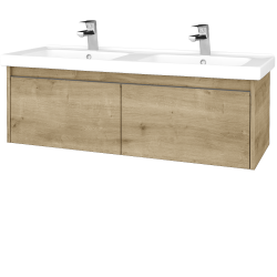 Dřevojas - Umyvadlová skříňka BONO SZZ2 125 (dvojumyvadlo Harmonia) - D09 Arlington / Úchytka T34 - nerez / D09 Arlington (204266K)