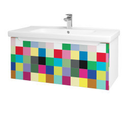 Dřevojas - Umyvadlová skříňka COLOR SZZ 100 - N01 Bílá lesk / Individuální odstín dle RAL/NCS (123062)