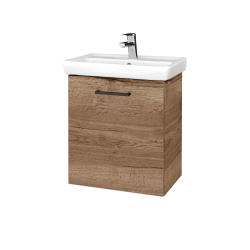 Dřevojas - Umyvadlová skříňka DOOR SZD 55 - D21 Tobacco / Úchytka T06 / D21 Tobacco / Levé (340841H)