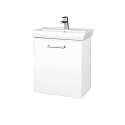 Dřevojas - Umyvadlová skříňka DOOR SZD 55 - N01 Bílá lesk / Úchytka T03 / L01 Bílá vysoký lesk / Levé (21941C)