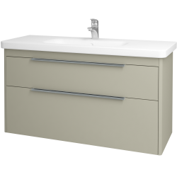 Dřevojas - Umyvadlová skříňka ENZO SZZ2 120 - L04 Béžová vysoký lesk / L04 Béžová vysoký lesk (52518)