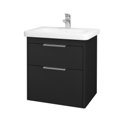 Dřevojas - Umyvadlová skříňka ENZO SZZ2 65 - L03 Antracit vysoký lesk / L03 Antracit vysoký lesk (172374)