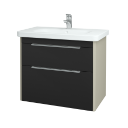 Dřevojas - Umyvadlová skříňka ENZO SZZ2 80 - L03 Antracit vysoký lesk / L03 Antracit vysoký lesk (113674)