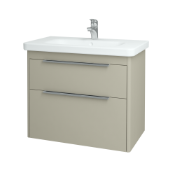 Dřevojas - Umyvadlová skříňka ENZO SZZ2 80 - L04 Béžová vysoký lesk / L04 Béžová vysoký lesk (52495)