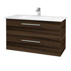 Dřevojas - Umyvadlová skříňka GIO SZZ2 100 - D06 Ořech / Úchytka T03 / D06 Ořech (130671C)