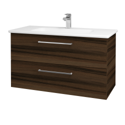 Dřevojas - Umyvadlová skříňka GIO SZZ2 100 - D06 Ořech / Úchytka T04 / D06 Ořech (130671E)