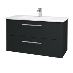 Dřevojas - Umyvadlová skříňka GIO SZZ2 100 - L03 Antracit vysoký lesk / Úchytka T03 / L03 Antracit vysoký lesk (130824C)