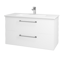 Dřevojas - Umyvadlová skříňka GIO SZZ2 100 - M01 Bílá mat / Úchytka T03 / M01 Bílá mat (202774C)