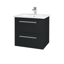 Dřevojas - Umyvadlová skříňka GIO SZZ2 60 - L03 Antracit vysoký lesk / Úchytka T03 / L03 Antracit vysoký lesk (82973C)