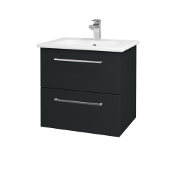 Dřevojas - Umyvadlová skříňka GIO SZZ2 60 - L03 Antracit vysoký lesk / Úchytka T04 / L03 Antracit vysoký lesk (82973E)