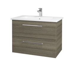 Dřevojas - Umyvadlová skříňka GIO SZZ2 80 - D03 Cafe / Úchytka T04 / D03 Cafe (82058E)