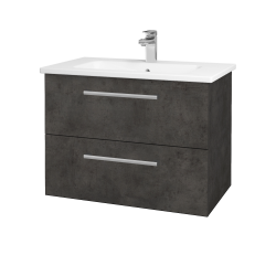 Dřevojas - Umyvadlová skříňka GIO SZZ2 80 - D16  Beton tmavý / Úchytka T03 / D16 Beton tmavý (202149C)