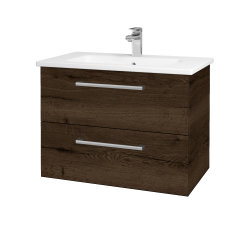 Dřevojas - Umyvadlová skříňka GIO SZZ2 80 - D21 Tobacco / Úchytka T03 / D21 Tobacco (277239C)