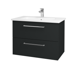 Dřevojas - Umyvadlová skříňka GIO SZZ2 80 - L03 Antracit vysoký lesk / Úchytka T04 / L03 Antracit vysoký lesk (82997E)