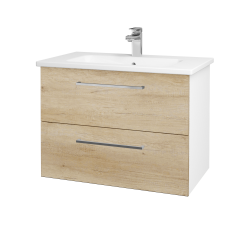 Dřevojas - Umyvadlová skříňka GIO SZZ2 80 - N01 Bílá lesk / Úchytka T04 / D15 Nebraska (173739E)
