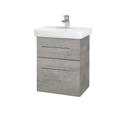 Dřevojas - Umyvadlová skříňka GO SZZ2 50 - D01 Beton / Úchytka T02 / D01 Beton (148058B)