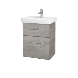Dřevojas - Umyvadlová skříňka GO SZZ2 50 - D01 Beton / Úchytka T03 / D01 Beton (148058C)