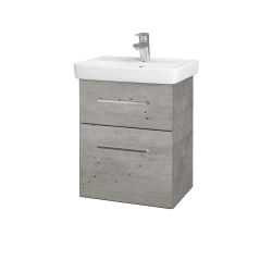Dřevojas - Umyvadlová skříňka GO SZZ2 50 - D01 Beton / Úchytka T04 / D01 Beton (148058E)
