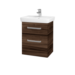 Dřevojas - Umyvadlová skříňka GO SZZ2 50 - D06 Ořech / Úchytka T01 / D06 Ořech (29763A)