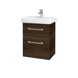 Dřevojas - Umyvadlová skříňka GO SZZ2 50 - D21 Tobacco / Úchytka T03 / D21 Tobacco (278816C)