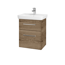 Dřevojas - Umyvadlová skříňka GO SZZ2 50 - D21 Tobacco / Úchytka T04 / D21 Tobacco (278816E)