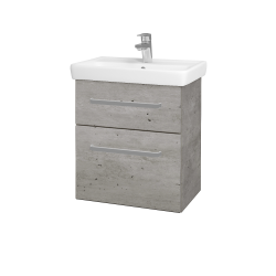 Dřevojas - Umyvadlová skříňka GO SZZ2 55 - D01 Beton / Úchytka T01 / D01 Beton (148324A)