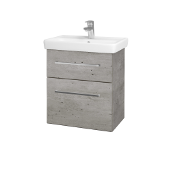 Dřevojas - Umyvadlová skříňka GO SZZ2 55 - D01 Beton / Úchytka T04 / D01 Beton (148324E)