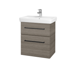 Dřevojas - Umyvadlová skříňka GO SZZ2 55 - D03 Cafe / Úchytka T06 / D03 Cafe (28070H)