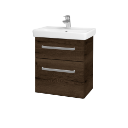 Dřevojas - Umyvadlová skříňka GO SZZ2 55 - D21 Tobacco / Úchytka T01 / D21 Tobacco (278854A)
