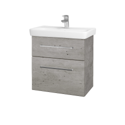 Dřevojas - Umyvadlová skříňka GO SZZ2 60 - D01 Beton / Úchytka T04 / D01 Beton (148584E)