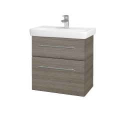 Dřevojas - Umyvadlová skříňka GO SZZ2 60 - D03 Cafe / Úchytka T02 / D03 Cafe (28087B)