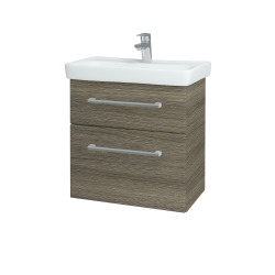 Dřevojas - Umyvadlová skříňka GO SZZ2 60 - D03 Cafe / Úchytka T03 / D03 Cafe (28087C)