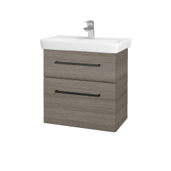 Dřevojas - Umyvadlová skříňka GO SZZ2 60 - D03 Cafe / Úchytka T06 / D03 Cafe (28087H)