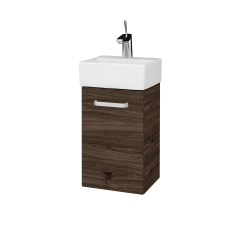 Dřevojas - Umyvadlová skříňka HOST SZD 35 - D25 Teak / Úchytka T01 / D25 Teak / Levé (516840A)