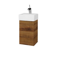 Dřevojas - Umyvadlová skříňka HOST SZD 35 - D27 Cognac / Bez úchytky T31 / D27 Cognac / Levé (516864D)