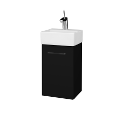 Dřevojas - Umyvadlová skříňka HOST SZD 35 - M17 Černá mat / Úchytka T06 / M17 Černá mat / Levé (516949H)