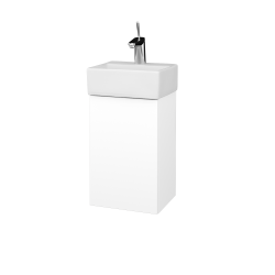 Dřevojas - Umyvadlová skříňka HOST SZD 35 - N01 Bílá lesk / Bez úchytky T31 / L01 Bílá vysoký lesk / Levé (516956D)